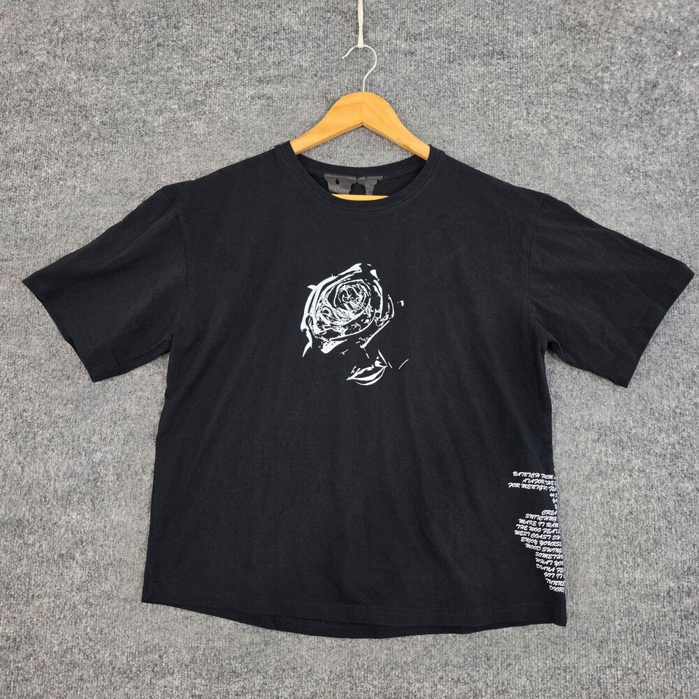 Pop Smoke x Vlone Shirt Mens Small Tracklist Tee Graphic Black Pop Roses